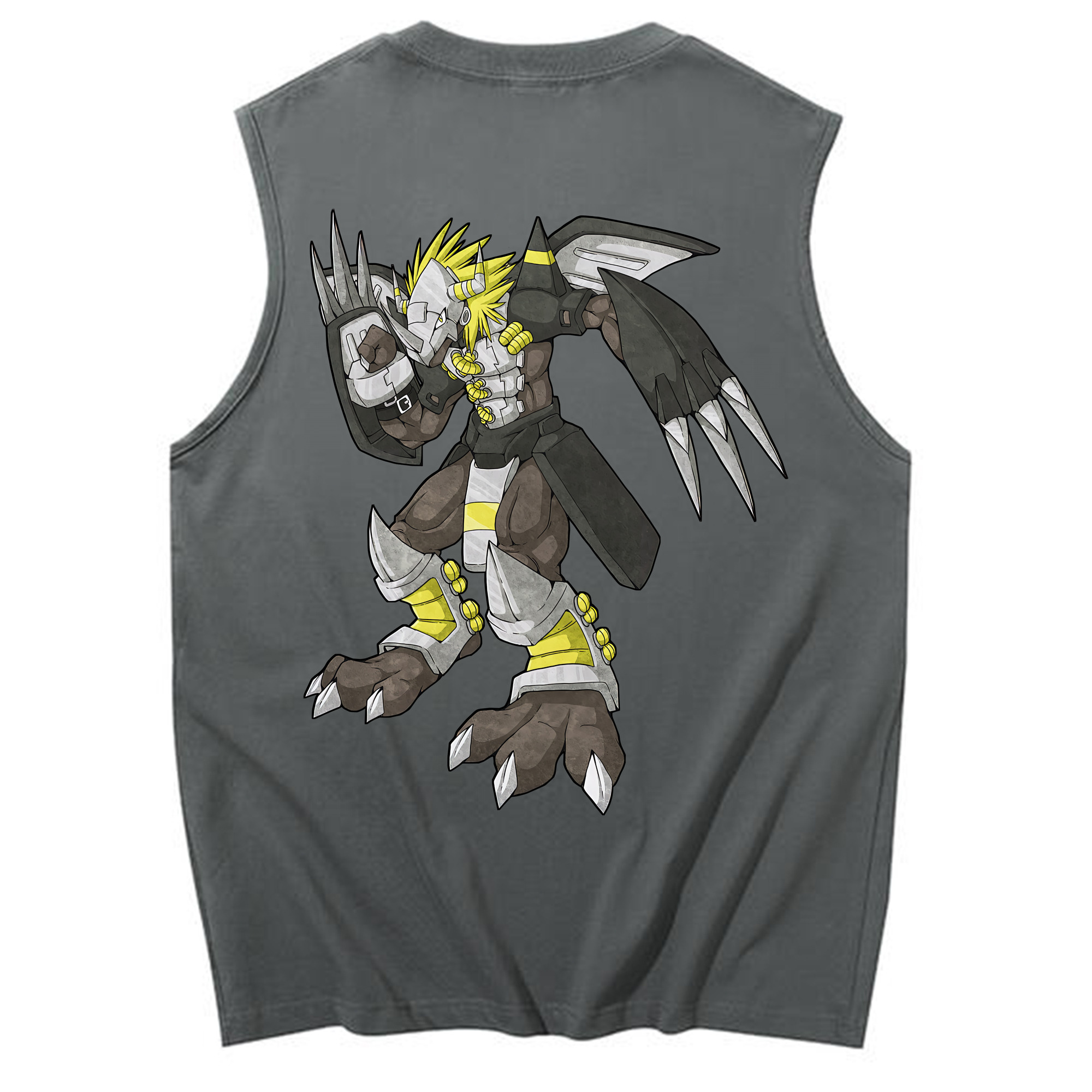 （画像用） Digimon デジタルモンスター/デジモン コットン100％タンクトップ（背面プリント）